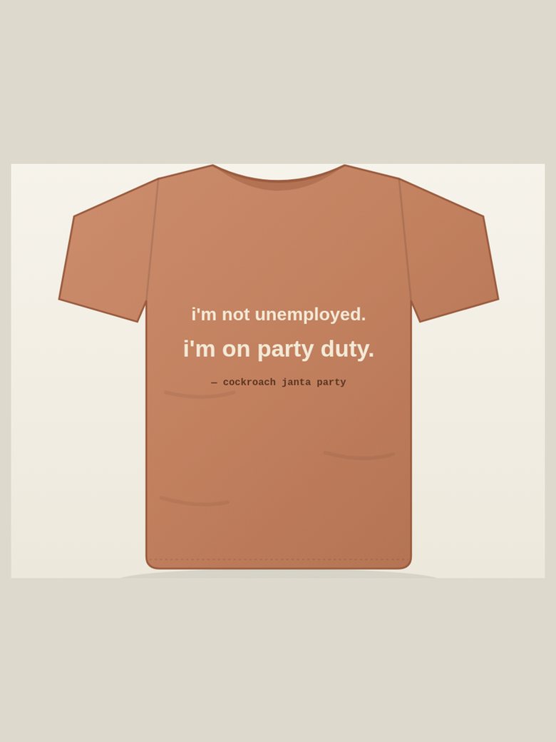 on party duty — Washed Clay